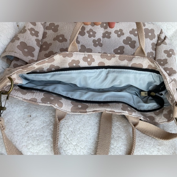 Floral Beige Swico Remado LargeCapacity Flower Printed Shoulder Bag - Picture 10 of 13